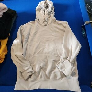 Pale pink, cream Nike hoodie size large